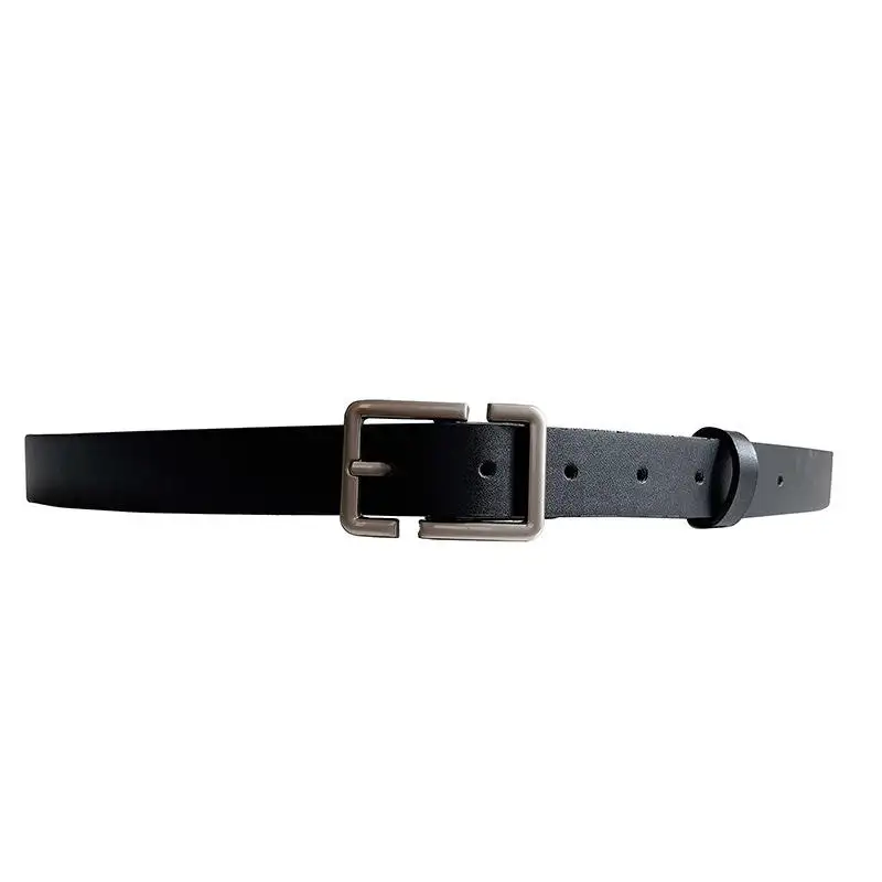 Two Color Loop Cow Hide Leather Split Leather Belt For Men Belt Men's Leather High Quality Belt With Automatic Letter Buckle