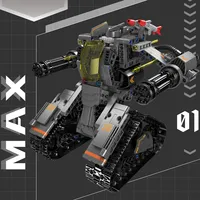 Mould King 15083 Coche 3 en 1, Juguetes de Robot RC Transformable, Bloques de Construcción, Modelo de Robot para Armar, Regalos de Navidad para Niños, Sets de Bloques de Construcción