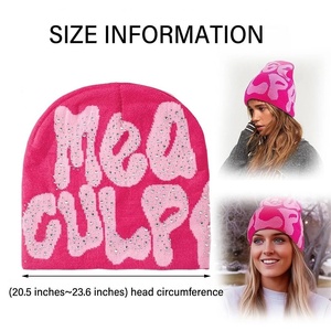Custom Multicolor Embroidery Logo Knitted Skull Cap Warm Cozy Winter Fishermen Merino <strong>Wool</strong> Outdoor Y2K <strong>Beanie</strong> <strong>Hat</strong> for Men Women - Product Image 5