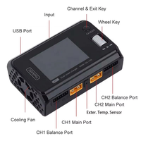 Chargeur intelligent double canal ToolkitRC M6D V3 DC 500W 1S-6S avec équilibrage précis et charge rapide pour batterie lithium de voiture RC FPV