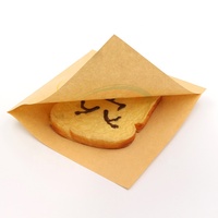 Emballages en papier pour beignets moelleux personnalisés, résistants à la graisse, à double ouverture, sacs à collation, porte-beignets, sac en papier triangulaire pour croissants
