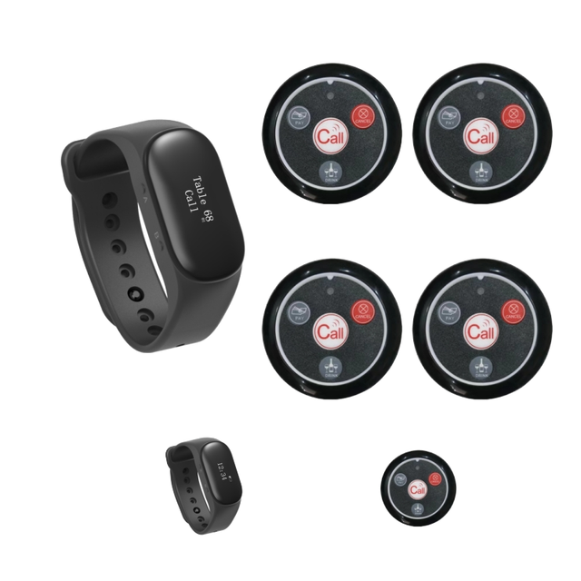 Wireless Home Watch Pager-Waterproof 200m Range Fast Response & High Reliability for Busy Areas