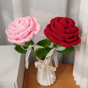 Handmade Crochet đơn khổng lồ tăng hoa INFINITIVE cho tình yêu hoa cho ngày Valentine dệt hoa - Product Image 2