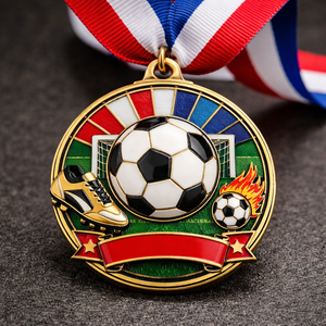 Fabricante Mayorista de Medallas y <span class=keywords><strong>Trofeos</strong></span> de Fútbol Personalizados en Metal Dorado y Plateado Antiguo para Torneos All Star - Product Image 1