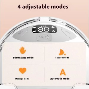 เครื่องปั๊มนมไฟฟ้าไร้สาย <span class=keywords><strong>4</strong></span> โหมด 12 ระดับ ปลอดสาร BPA ซิลิโคนแบบสวมใส่ได้ ใช้งานแบบแฮนด์ฟรี - Product Image 3