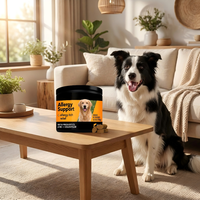 Soutien Allergique et Immunitaire pour Chiens – Friandises Tendres pour la Peau et le Pelage, Soulagement des Démangeaisons, Probiotiques, Colostrum, Zinc, Saveur Saumon, 270g – Complément Canin