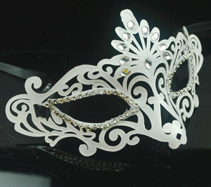 Maschera Semifacciale Femminile con Design a Reticolo e Diamanti per <span class=keywords><strong>Capodanno</strong></span>, Spettacoli Cosplay e Gala Annuale - Product Image 4