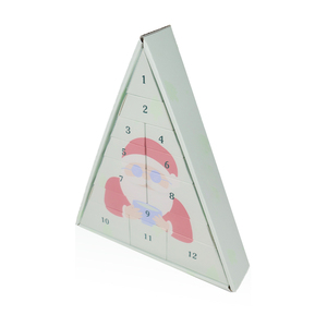 Thiết Kế Mới Tam Giác Hình Dạng Giáng Sinh Giấy Hộp Quà Tặng Cho Cookie Sô Cô La Advent Lịch Hộp Các Tông Matt Cán Dập Nổi - Product Image 3