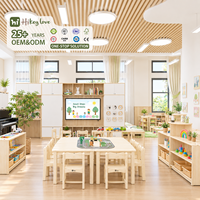 Hikeylove Meubles en bois modernes pour crèche, maternelle, école, garderie, table et chaises empilables Montessori