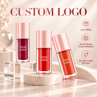 Teinte à lèvres gelée RTS 3ml, fini mat doux, waterproof, longue tenue, 7 teintes, faible MOQ 2 pièces, vente en gros, logo personnalisé