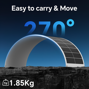 100W ad alta efficienza cella ultrasottile pannello solare flessibile con materiale Anti-crack Ultra pieghevole per campeggio RV Yacht barca a vela - Product Image 3