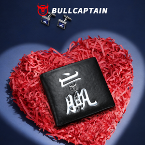 Portefeuille pour homme en cuir pleine fleur authentique BULLCAPTAIN, boîte cadeau, blocage RFID, porte-cartes grande capacité, porte-monnaie pour cadeau - Product Image 4