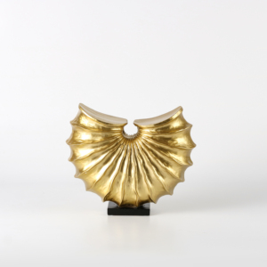 Creative Modern Design Light Luxury Resin Ornaments Sculpture Black Gold Stripe Conch Home Decor Indoor Living Room Home Decor