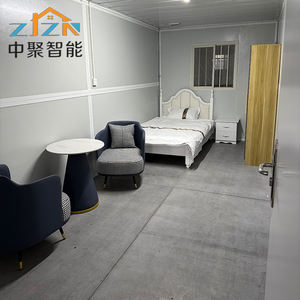 Bâtiment de conteneur de vie, bureau, café, préfabriqué modulaire pliable pas cher, panneau sandwich en acier de 20 pieds - Product Image 4