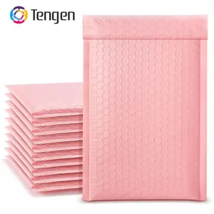 Anpassen des Logos Umwelt freundliche biologisch abbaubare reißfeste rosa Airbags Verpackung Versand Versand Bubble Padded Envelopes Mailer