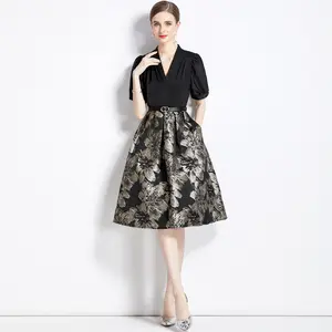 Summer French light luxury senior sense of celebrity temperament black skirt female workplace party dresses