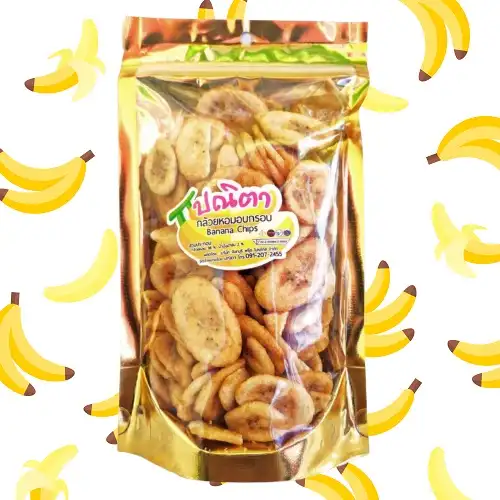 Snacks aux Fruits outil cuisine thaïlandaise, créatifs, bonbons et sains aux graines et banane, peuvent être testés à la repas