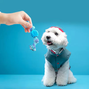 Juguetes Masticables para Mascotas Coloridos al por Mayor, Juguete de Cuerda Resistente a Mordidas para Perros, Pelota de Juguete de TPR para Perros - Product Image 3