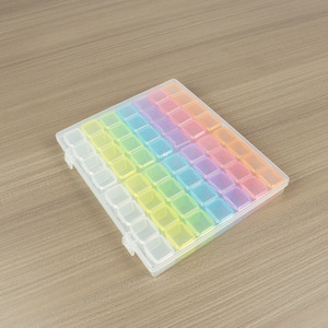 Nail Art Box 56 Compartment Colorful Storage Case For Beads Rhinestones Jewelry Organizers Desktop Organizer - Product Image 4