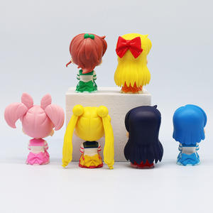Figurines Manga HESPER, Statues Version Q, Figurine assise <span class=keywords><strong>Sailor</strong></span> <span class=keywords><strong>Moon</strong></span> Tsukino Usagi Hino Rei Makoto, Figurines d'anime en PVC, Jouets, Poupées - Product Image 3