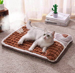 Umweltfreundliche Abnehmbare Plüsch-Haustiermatte Atmungsaktives Weiches Quadratisches Schlafkissen für Katzen und Hunde - Product Image 1