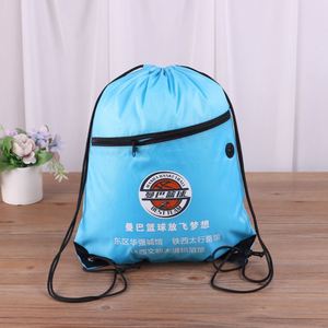 Mochila de Lona Impermeable con Cordón y Logotipo Personalizado, Forro de Nailon, para Gimnasio, Deportes y Promociones - Product Image 1