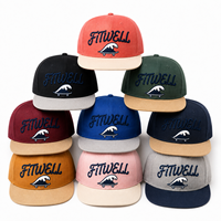 Gorra de Béisbol Personalizada de Dos Tonos con Visera Plana, Logotipo Bordado en 3D, Estructurada de 6 Paneles, Estilo Urbano, OEM ODM para Marcas de Moda