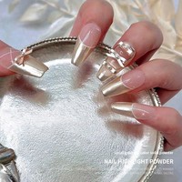 SH Nouvelle Collection : Kit de Manucure Poudre Magique Six Couleurs Effet Miroir – Or Riche et Aurore pour Ongles Brillants, Conforme MSDS