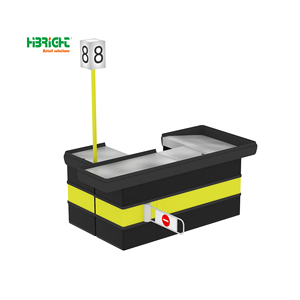 Table de caissier droite en acier inoxydable personnalisée avec convoyeur automatique électrique - Product Image 6