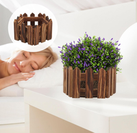 Support de jardinière rustique en bois FSC personnalisé, 3 pièces, pour extérieur/intérieur, pour garde-corps de fenêtre, balcon, clôture de jardin, pot de fleurs, seau à plantes, boîte à fleurs en bois