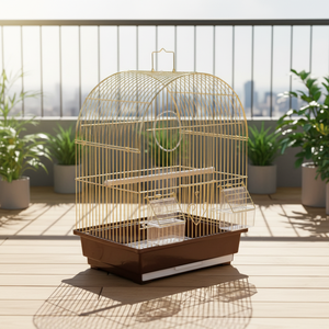 Cages à oiseaux de luxe en gros 2026 pour perroquets, ménagères et oiseaux à perles – Cage d'élevage en fil de fer doré - Product Image 1