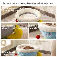 Nouveau lit pour chat en forme de tasse à café, lit douillet en peluche pour animaux de compagnie, nid douillet et chaud pour l'hiver, lit de sommeil pour chats d'intérieur, meubles pour animaux de compagnie