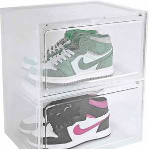 กล่องเก็บรองเท้าผ้าใบสีดำขนาดใหญ่แบบซ้อนได้ รุ่นขายดี รับทำโลโก้ตามสั่ง (OEM) - Product Image 3