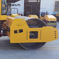 AIHAO Compacteur à rouleaux à tambour unique en acier 10T avec moteur Changfa et pompe - Mini rouleau tandem 17,2 kW de puissance, capacité de montée de 30 %
