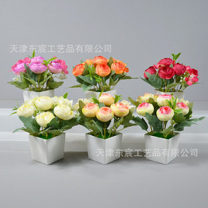 Artesanía Dongchen, Hortensia Artificial, Bonsái de Capullo de Hortensia, Planta en Maceta de Seda, 10cm-30cm, Decoración para Hogar y Oficina - Product Image 4