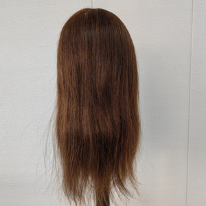 Tête <span class=keywords><strong>de</strong></span> mannequin d'entraînement en cheveux humains bruns longs et abordables pour l'école, la coiffure et le salon - Product Image 4