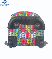 Sac à dos d'école pour filles, personnalisé, durable, avec motif de dessin animé, pour ordinateur portable, 40L, poignée souple, fermeture éclair, imperméable, polyester écologique