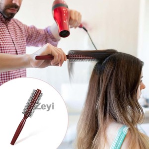 <span class=keywords><strong>Brosse</strong></span> ronde personnalisée avec logo pour <span class=keywords><strong>cheveux</strong></span> courts, <span class=keywords><strong>brosse</strong></span> ronde pour le séchage, le coiffage et le bouclage, peigne sphérique en nylon résistant à la chaleur - Product Image 4
