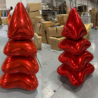 Grand modèle de Noël gonflable en PVC réfléchissant brillant pour la décoration