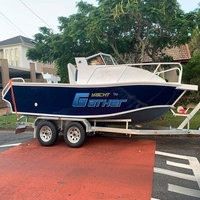 Bateau de pêche en aluminium 19ft 5.8m de profondeur v tout soudé bateau à vendre de l'usine de yachts de sport Gather