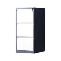 Armoire de classement moderne en acier à 3 tiroirs, casier de rangement métallique verrouillable, armoire de bureau démontable pour usage commercial et scolaire