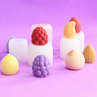 Mini moule en silicone 3D pour fruits, décoration de gâteaux, glaces, chocolats, bougies, bonbons mous, pâtisseries, mangue, citron, fruits, boîte surprise