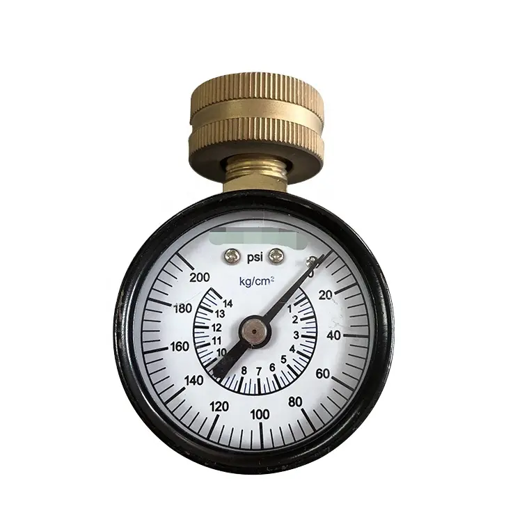 Messing 3/4 "Black Steel Case 52Mm Water Test Gas Manometer, Manometer