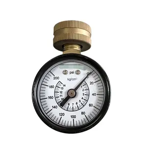 Brass 3/4" Black Steel Case 52MM water test Gas Pressure Gauge,Manometer