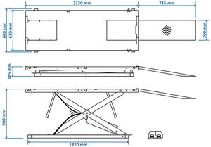 TFAUTENF 450kg 992LBS Mesa elevadora de motocicleta de aire neumático Elevador hidráulico de motocicleta - Product Image 6