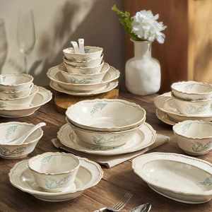 Custom High Quality Ceramic Porcelain Stoneware Dinnerware <b>Set</b> Europe/North America Style Dishwasher Safe Creative Aesthetic - Product Image 4