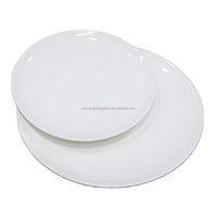 Ensemble de table à manger en porcelaine de qualité AB blanche écologique avec logo personnalisable, plat de service durable pour buffet, plat de service pour hôtels