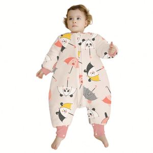 ถุงนอนทารกผ้าฝ้ายเป็นมิตรกับสิ่งแวดล้อมปรับแต่งได้สำหรับเด็กถุงนอนทารกสวมใส่ได้พร้อมซิป2ทาง - Product Image 5