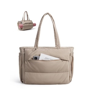 Quilted Shopping Puffy Yoga Mat <strong>Tote</strong> <strong>Bag</strong> <strong>With</strong> Wet Dry Separation Puffy <strong>Tote</strong> <strong>Bag</strong> for Women Travel Gym Sports Carryall - Product Image 4