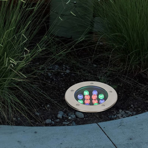 Lumières de chemin d'hôtel extérieur IP68 étanche RVB LED télécommande/contrôle d'application en alliage d'aluminium Construction AC 85-265V pour jardin patio - Product Image 1